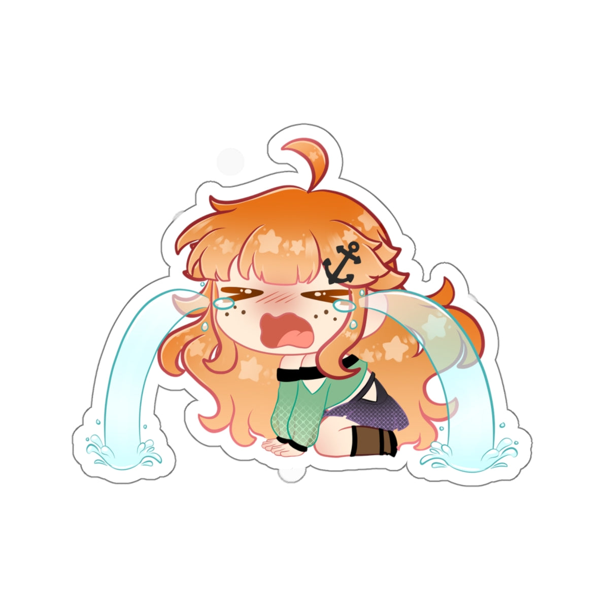Ginger Syren tears Sticker