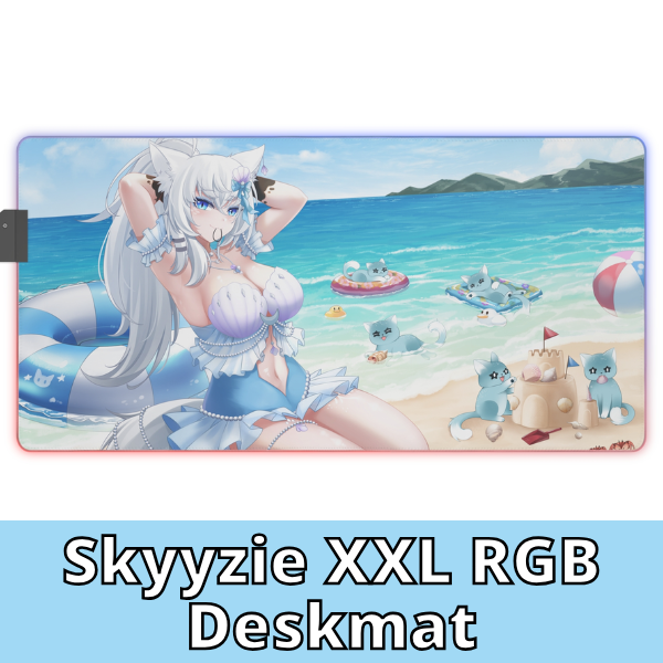 Skyyzie Beach RGB USB Deskmat