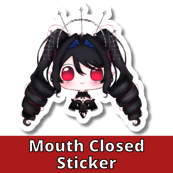 MikaVampire Mouth Closed Stickers