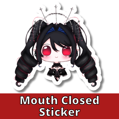 MikaVampire Mouth Closed Stickers