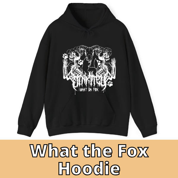 Jin What The Fox Black Hoodie (White)