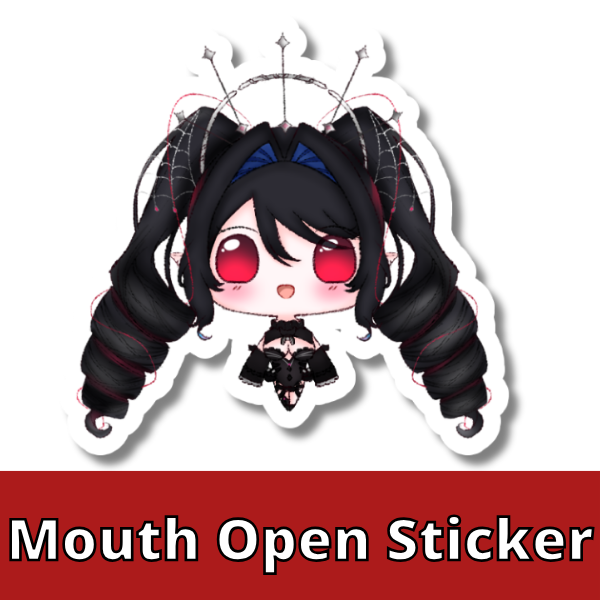 MikaVampire Mouth Open Stickers